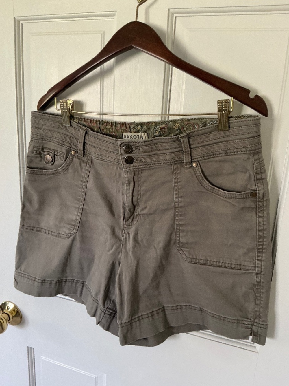 Sage green cargo shorts
